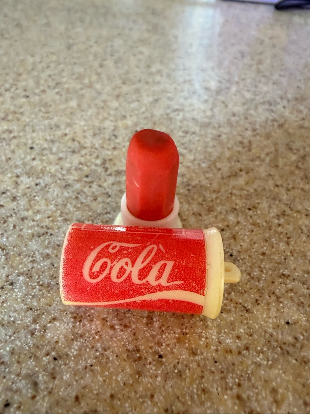 Vintage Cola Eraser - Red and White - Necklace Hong Kong 80’s Ribbon Mini